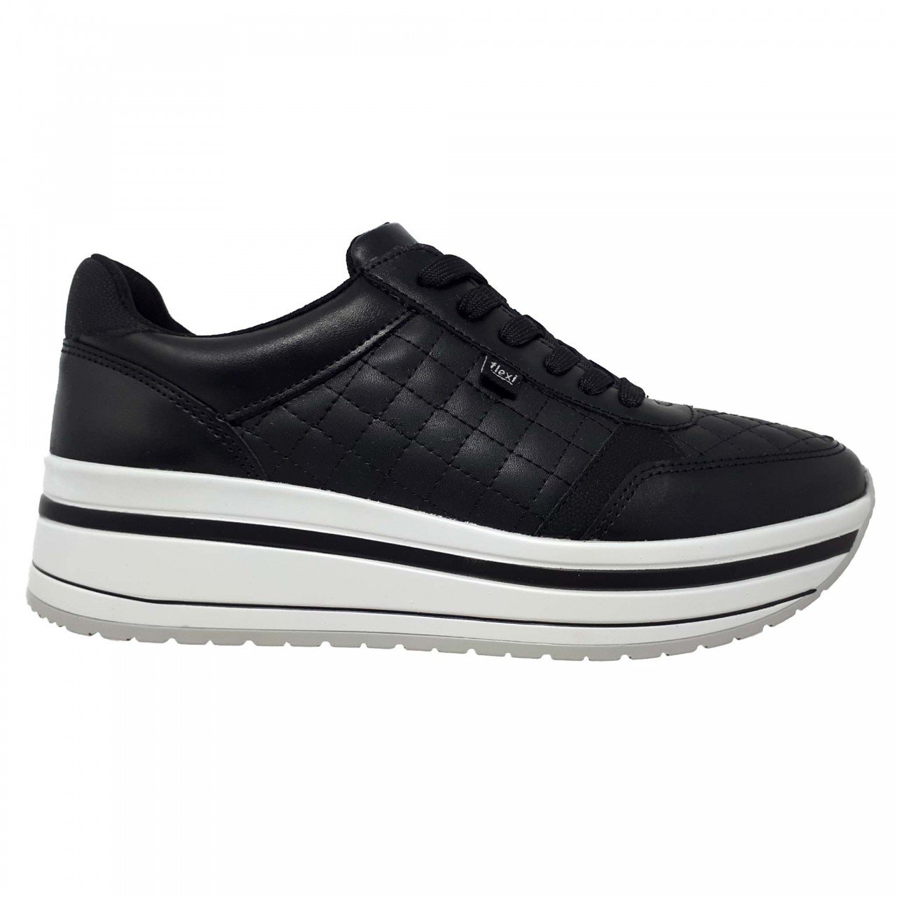 Tenis de plataforma negro para mujer Flexi 101007 | Coyote y Olivia