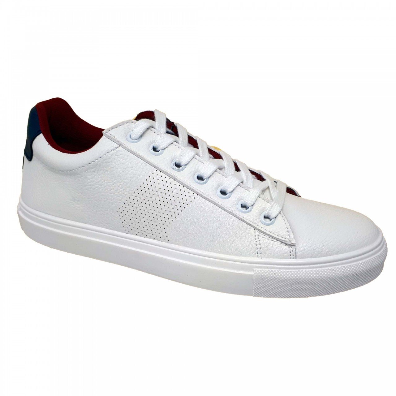 Tenis choclo blanco tipo piel para hombre Hemisferios H24910 | Coyote y  Olivia