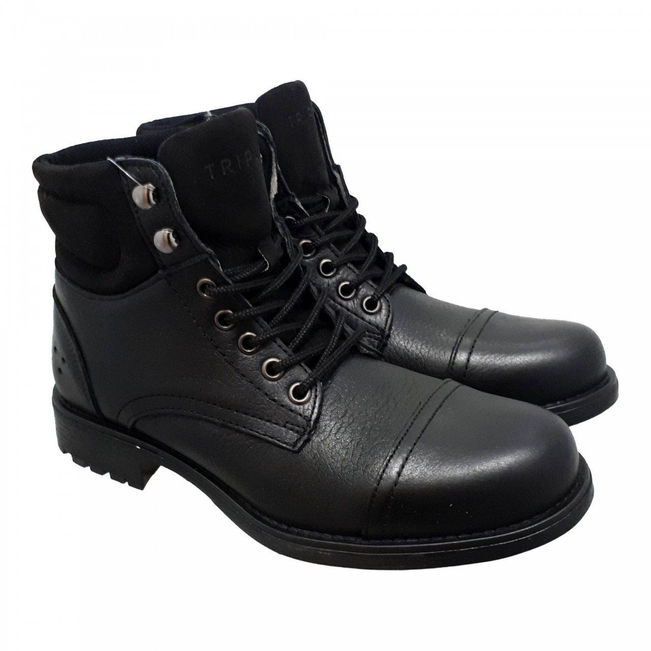 Botin negro para hombre Triples 33904 | Coyote y Olivia