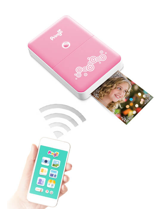 Impresora portátil PRINGO P231 ROSA (Paquete con consumible para 30 fotos)