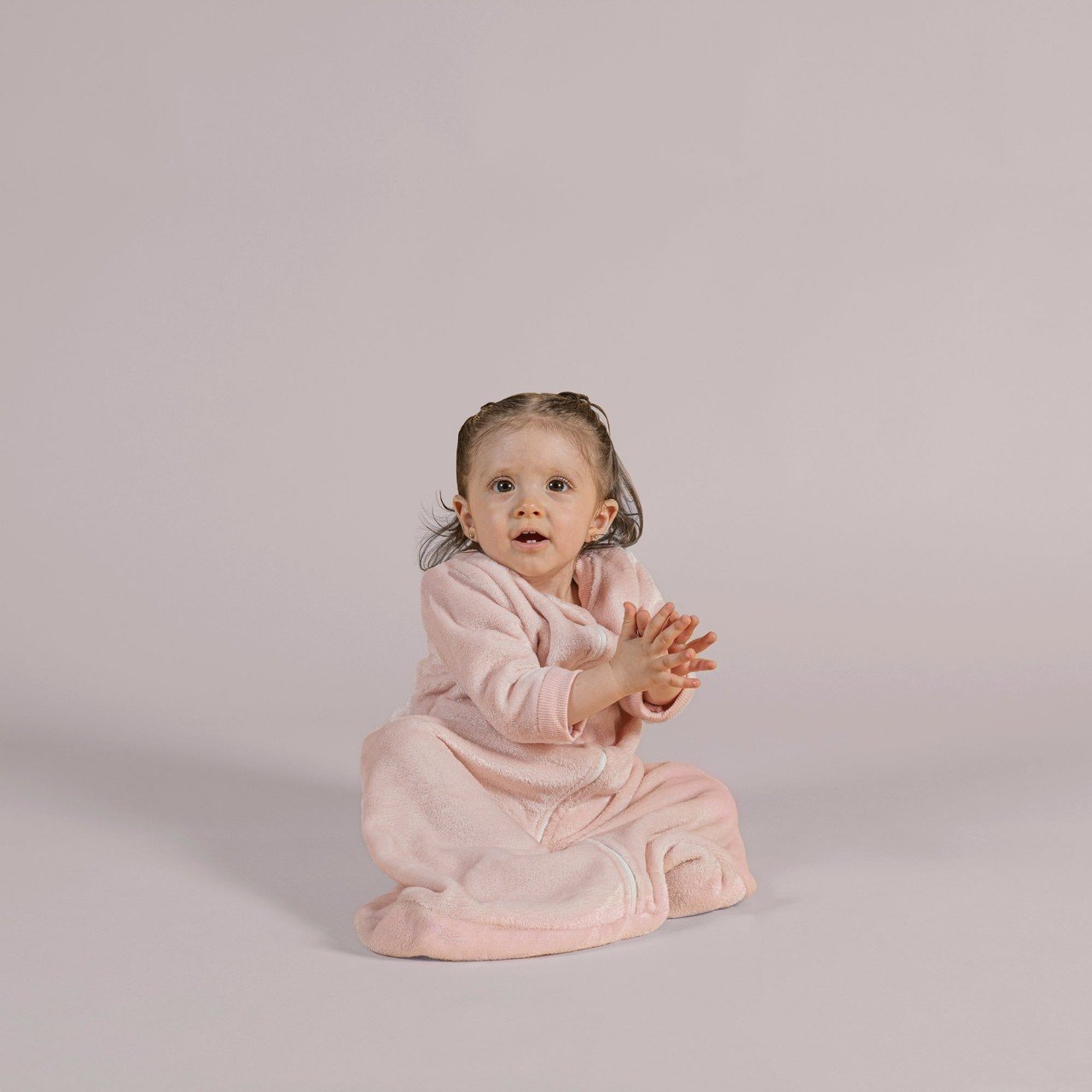 Baby Sleeping manga larga rosa