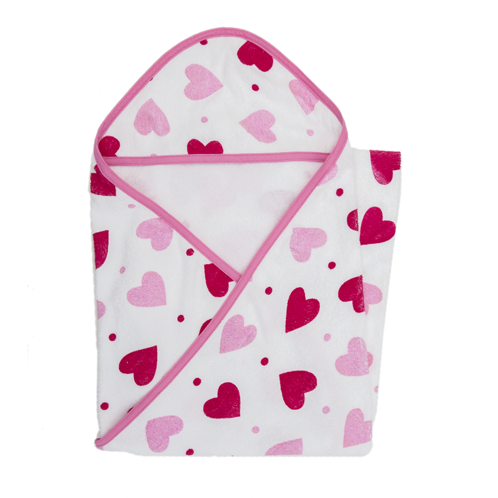 Toallita de baño corazones