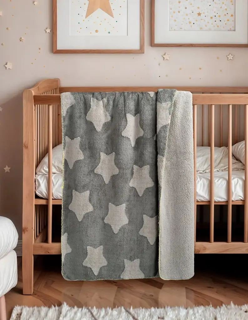 Cobertor borreguita estrellas cuna