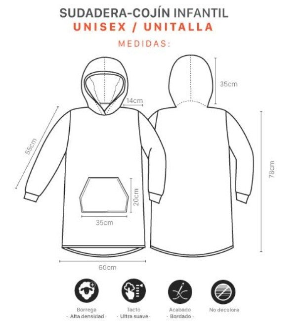 Maxi Sudadera Cojín Infantil