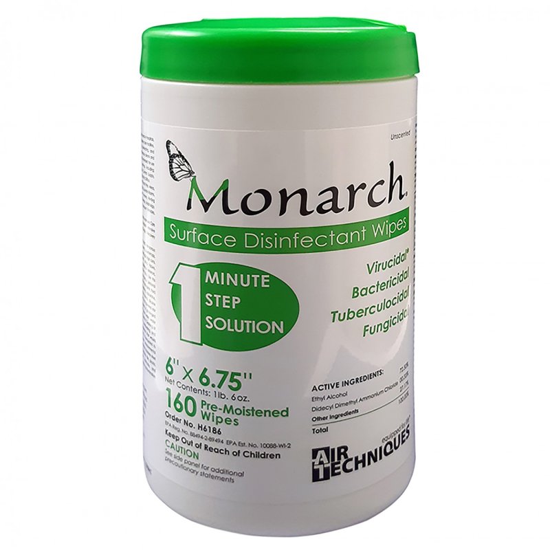 Toallas desinfectantes grado medico Monarch 2 frascos Precio U.T. $280.00 M.N. + IVA