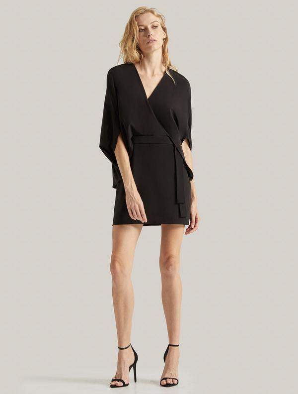 DRAPED SLEEVE DRESS DRAPED SLEEVE DRESS