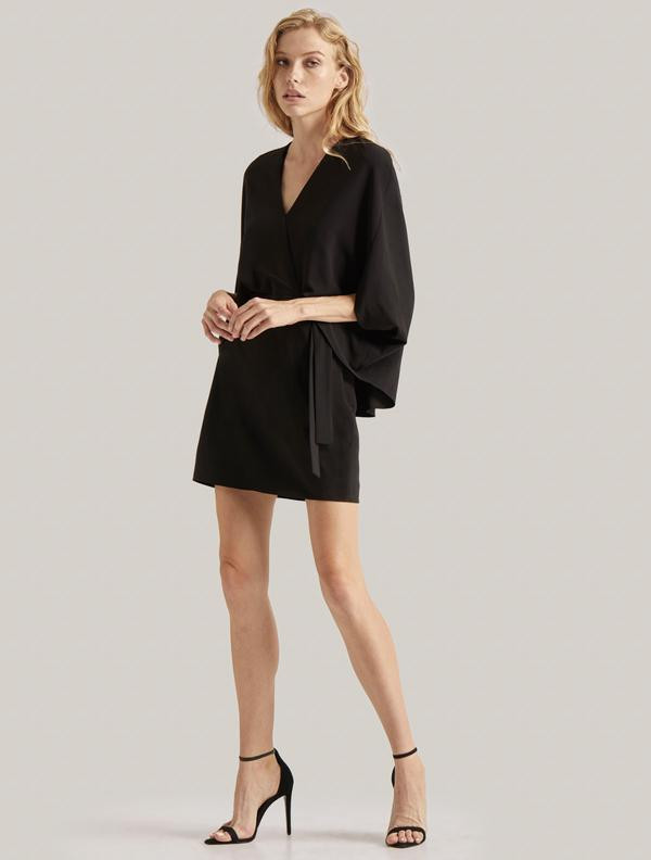 DRAPED SLEEVE DRESS DRAPED SLEEVE DRESS