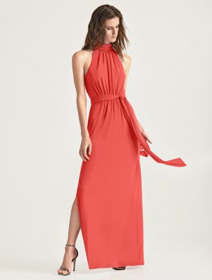 MOCK NECK JERSEY GOWN MOCK NECK JERSEY GOWN