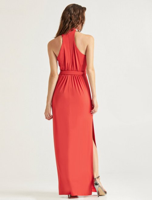 MOCK NECK JERSEY GOWN