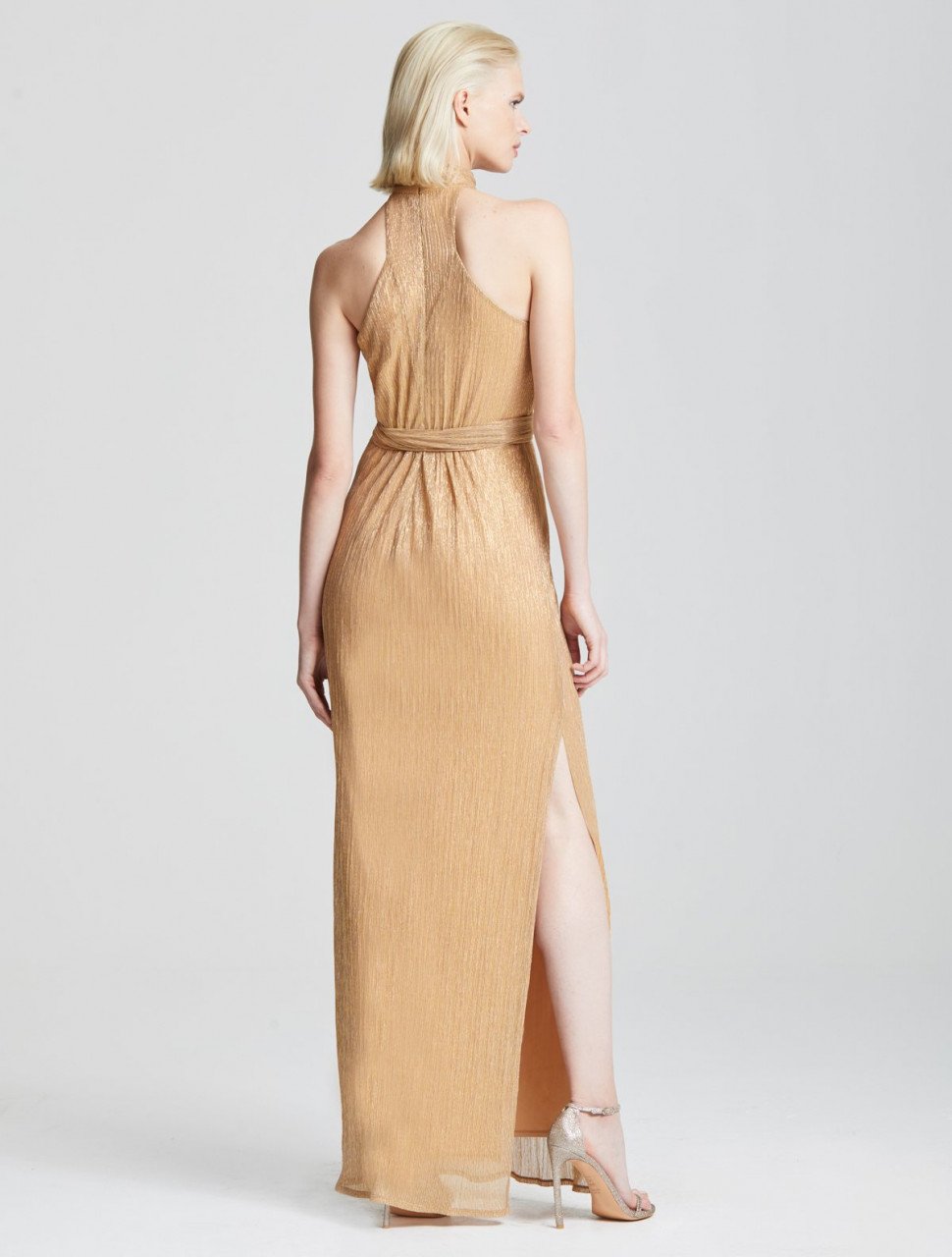 RUCHED METALLIC GOWN RUCHED METALLIC GOWN