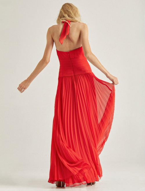 PLEATED GEORGETTE GOWN