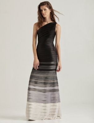 OMBRE STRIP GOWN OMBRE STRIP GOWN