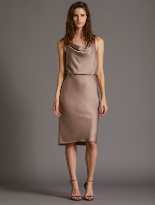 COWL SATIN DRESS COWL SATIN DRESS
