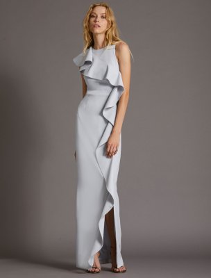 FLOUNCE CREPE GOWN FLOUNCE CREPE GOWN