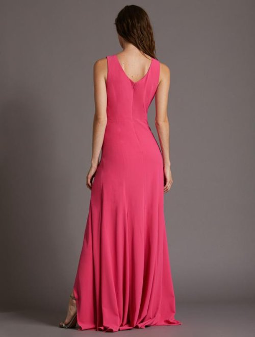 BOATNECK CREPE GOWN