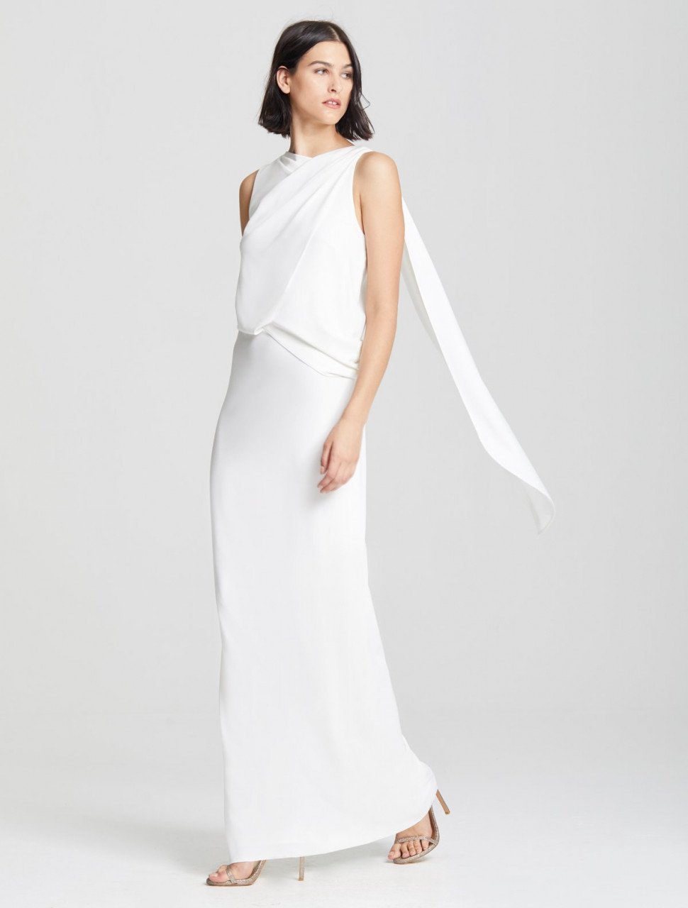 ASYMMETRIC DRAPE GOWN ASYMMETRIC DRAPE GOWN