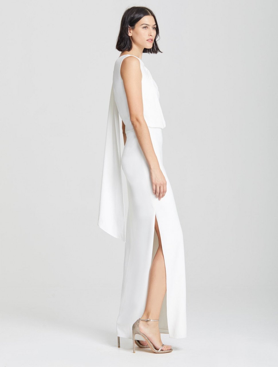 ASYMMETRIC DRAPE GOWN ASYMMETRIC DRAPE GOWN
