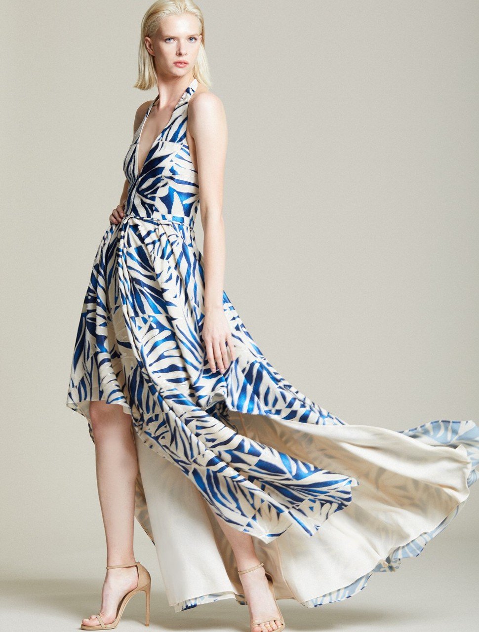 BURNOUT HALTER GOWN BURNOUT HALTER GOWN