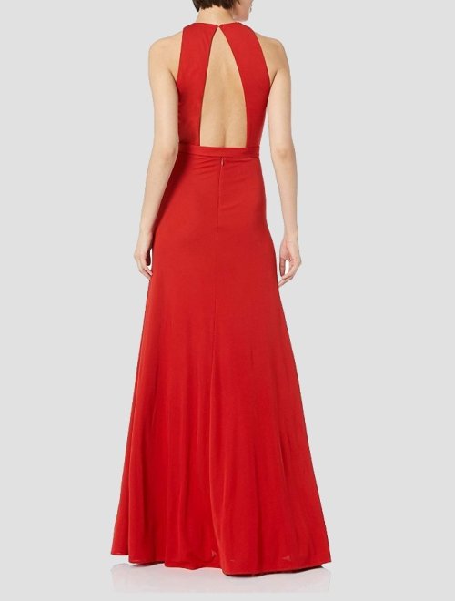 PAOLA HALTER JERSEY GOWN