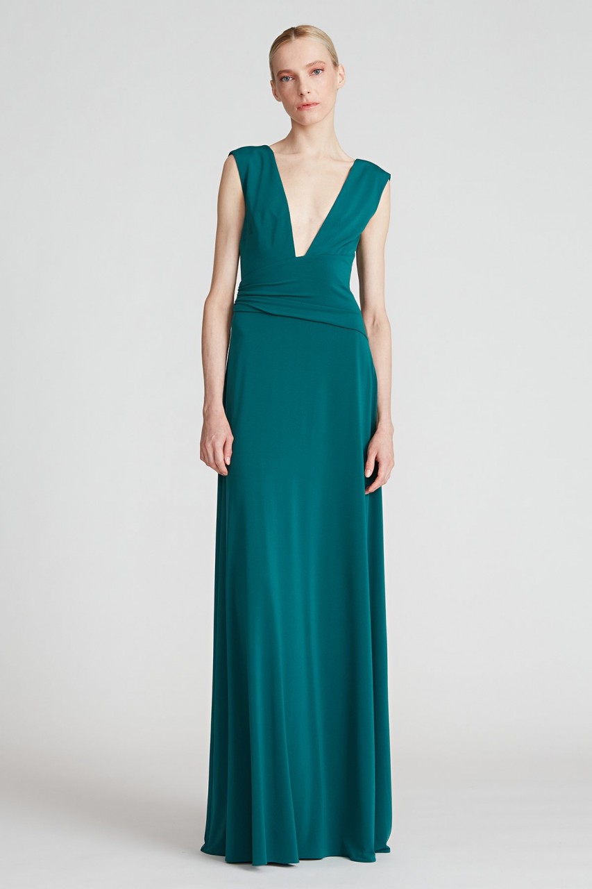 TORY JERSEY V NECK GOWN TORY JERSEY V NECK GOWN