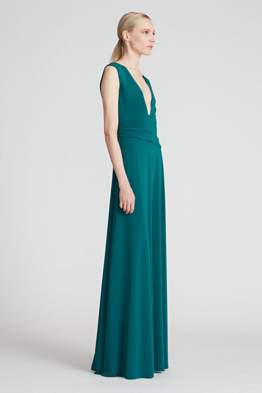 TORY JERSEY V NECK GOWN TORY JERSEY V NECK GOWN