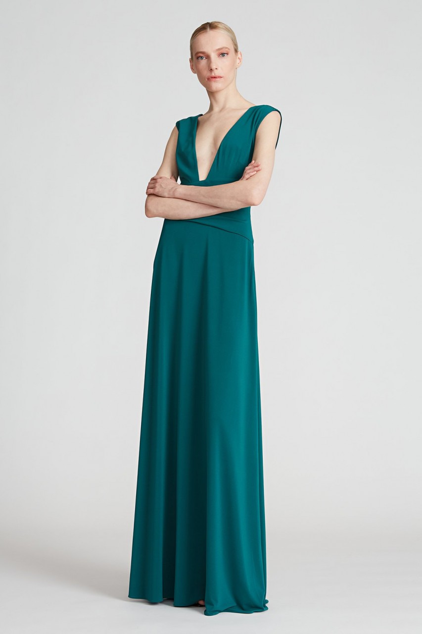 TORY JERSEY V NECK GOWN TORY JERSEY V NECK GOWN