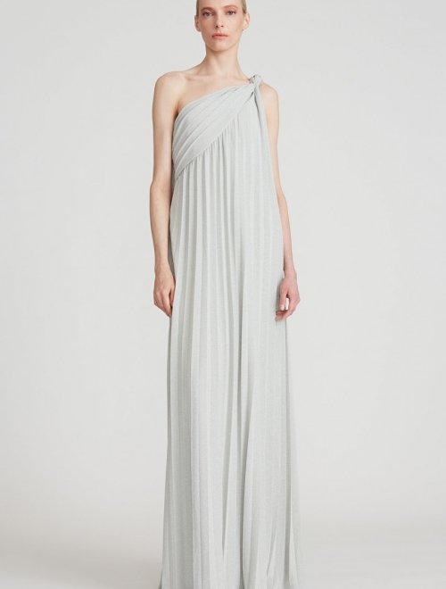 PRIYA KNIT PLEATED GOWN