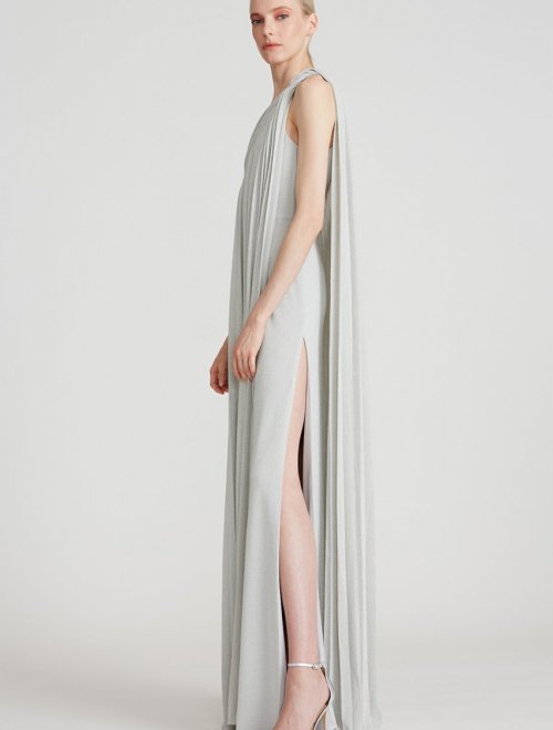 PRIYA KNIT PLEATED GOWN