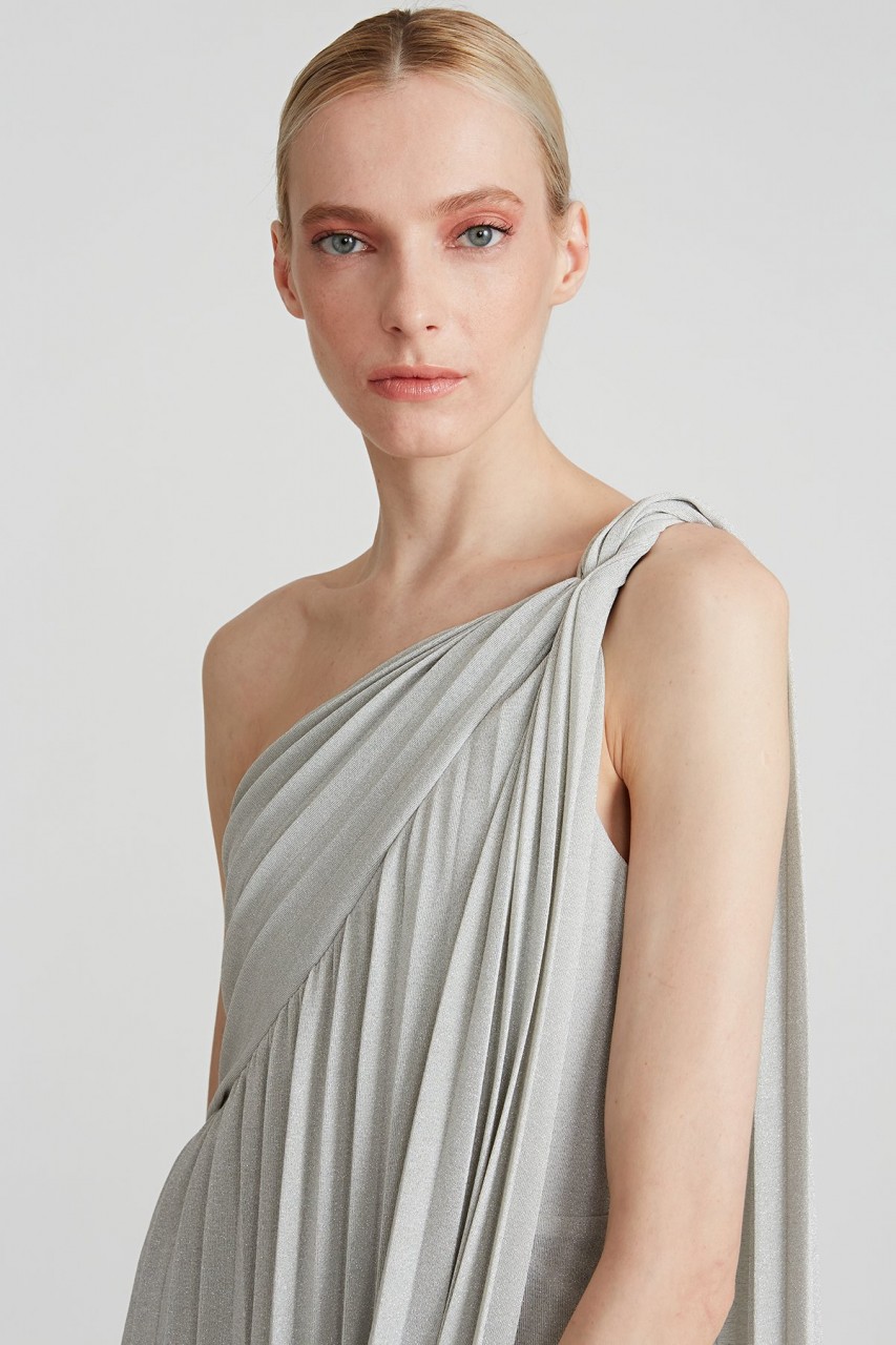 PRIYA KNIT PLEATED GOWN PRIYA KNIT PLEATED GOWN
