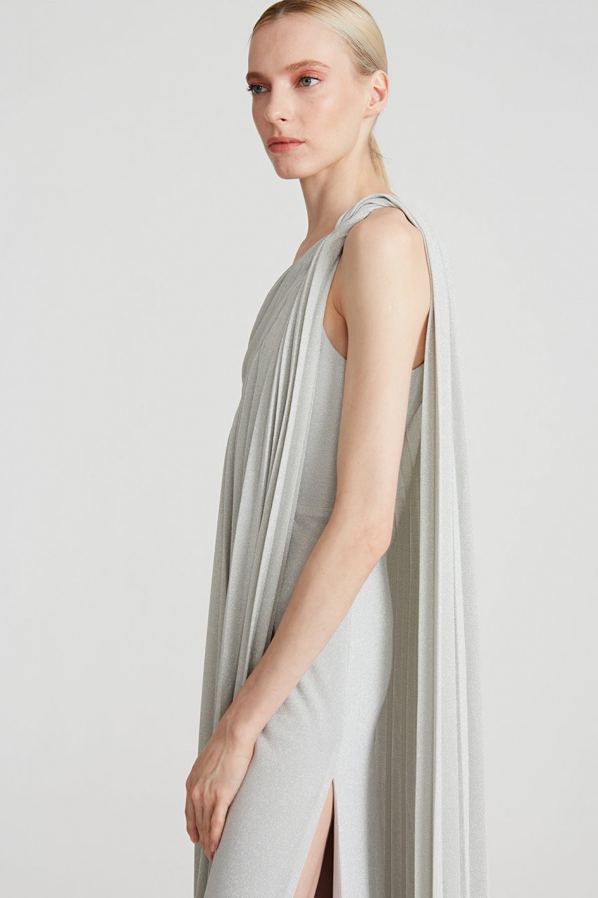 PRIYA KNIT PLEATED GOWN PRIYA KNIT PLEATED GOWN