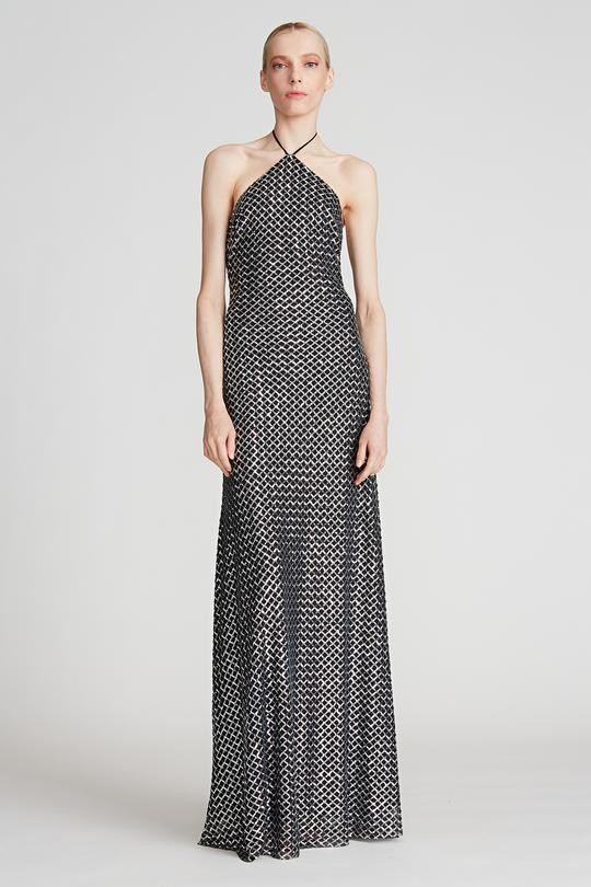 ZHI SEQUIN HALTER GOWN ZHI SEQUIN HALTER GOWN