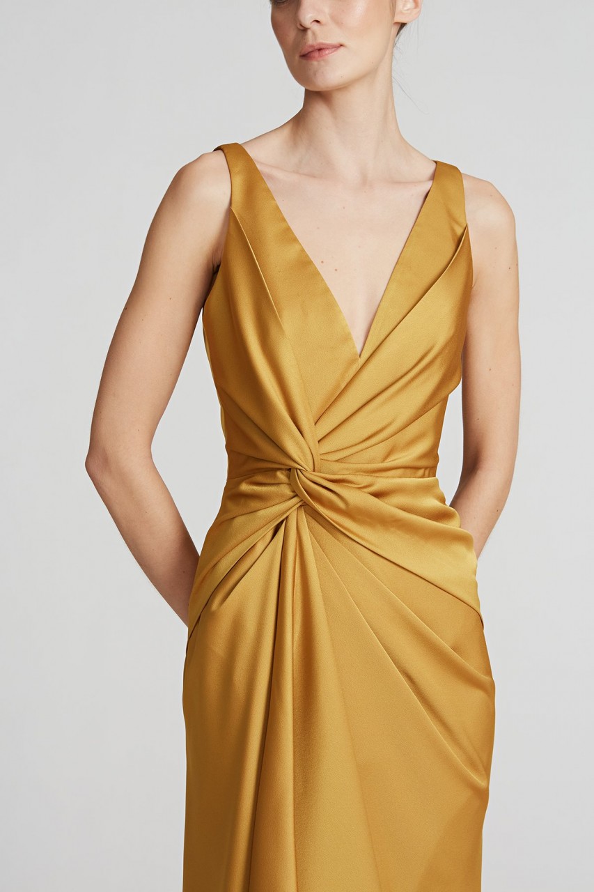 REILLY SATIN TWIST DRESS REILLY SATIN TWIST DRESS