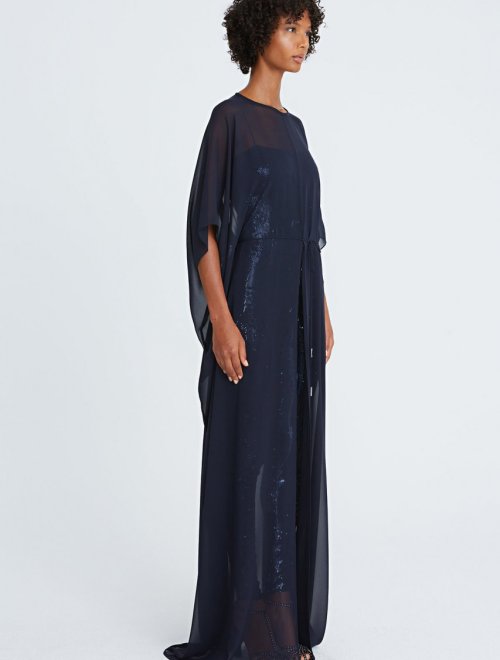 AJ CHIFFON CAFTAN WITH JUMPSUIT