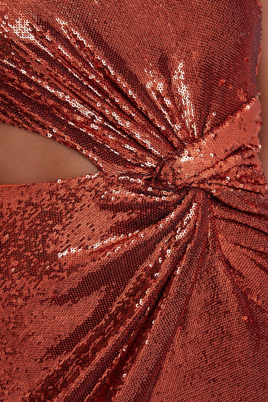 VAL SEQUINS ONE SHOULDER MINI VAL SEQUINS ONE SHOULDER MINI