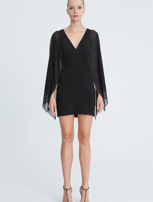RYLEE CREPE CAFTAN SLEEVE MINI