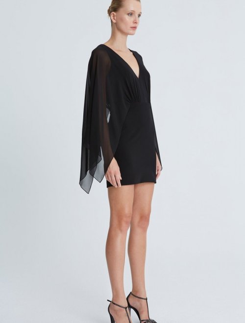 RYLEE CREPE CAFTAN SLEEVE MINI
