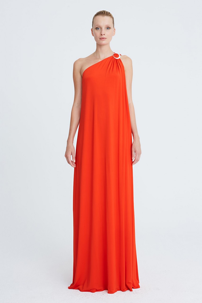 ELYCE JERSEY ONE SHOULDER GOWN ELYCE JERSEY ONE SHOULDER GOWN