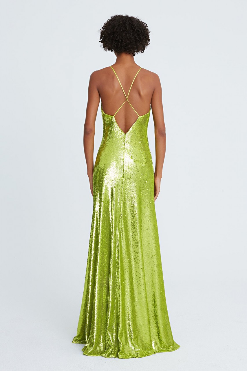 KIARA SEQUINS V-NECK GOWN KIARA SEQUINS V-NECK GOWN