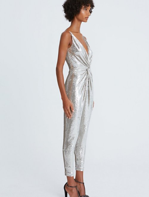 MARIAH SEQUINS TWIST JUMPSUIT