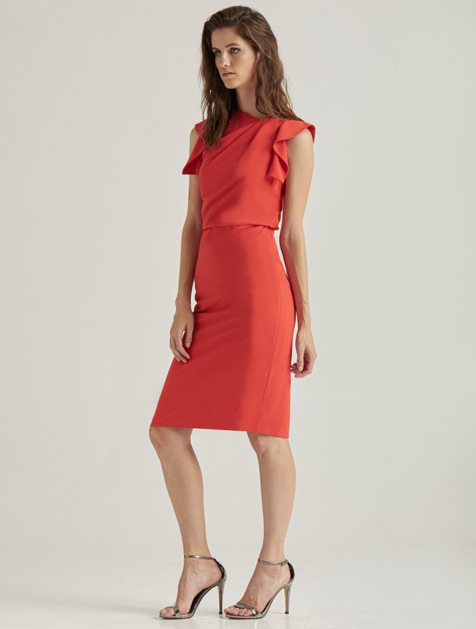 ASYMMETRIC NECK DRESS ASYMMETRIC NECK DRESS
