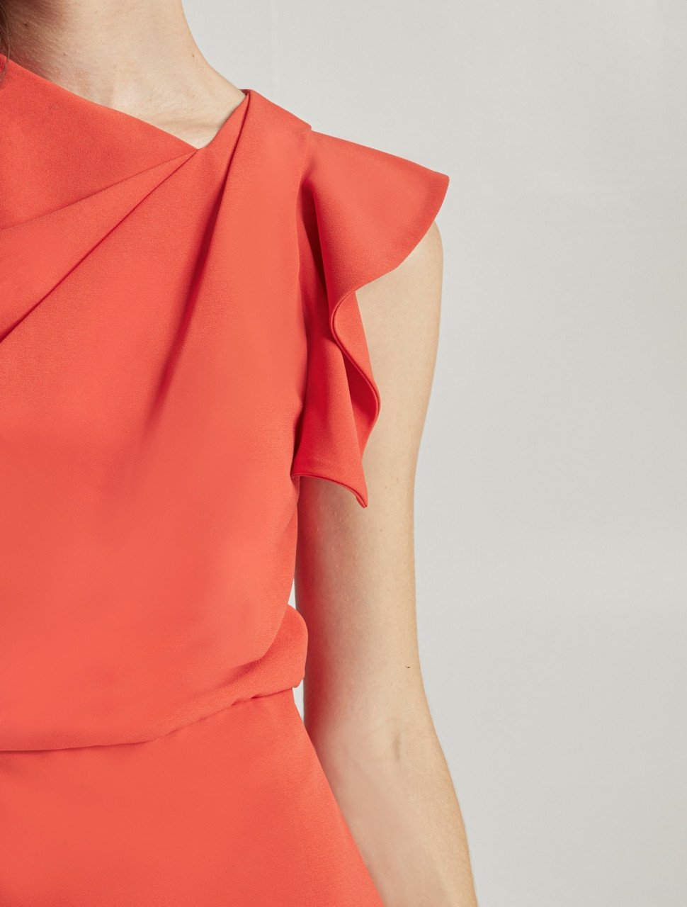 ASYMMETRIC NECK DRESS ASYMMETRIC NECK DRESS