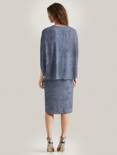 DRAPED NECK DRESS