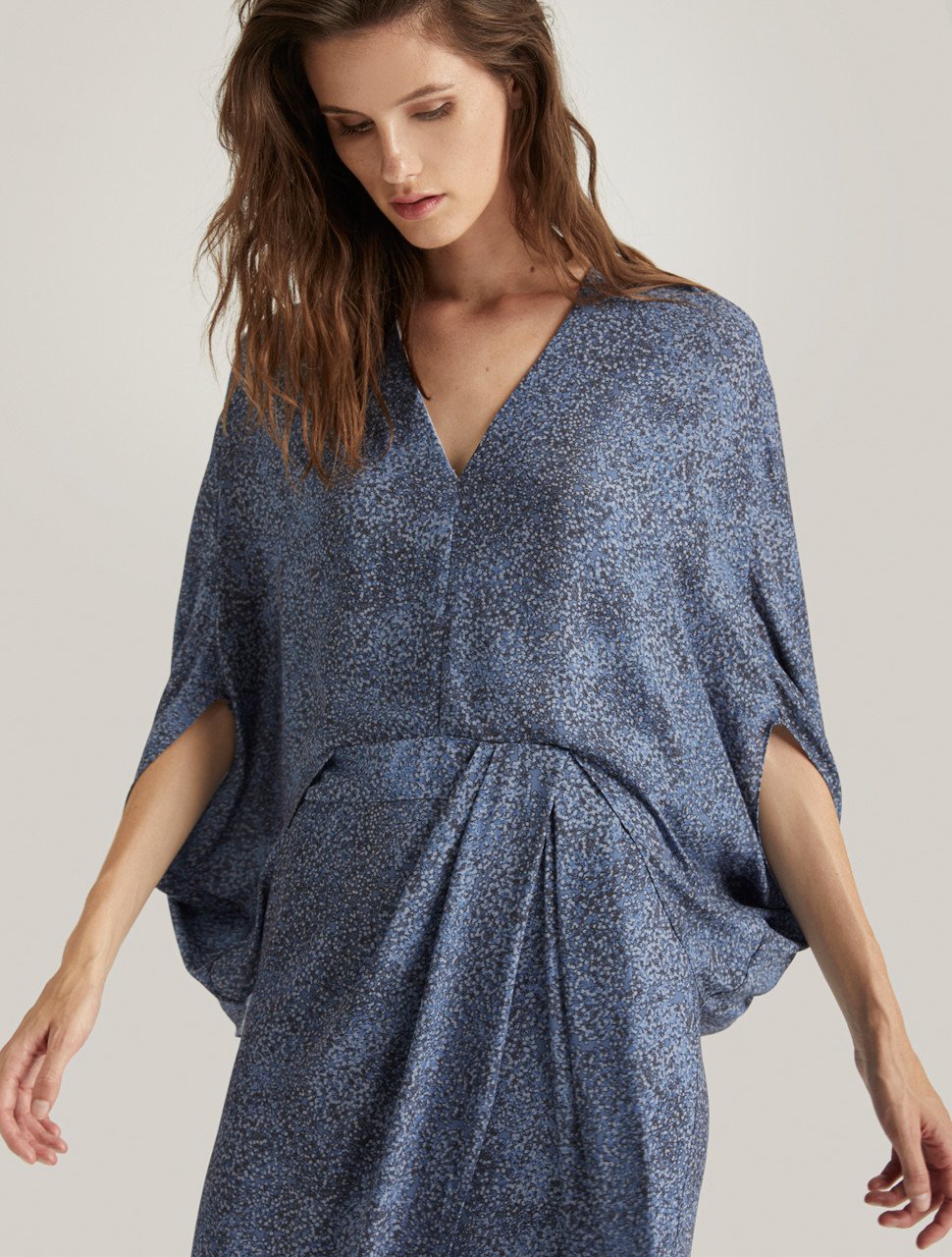 DRAPED NECK DRESS DRAPED NECK DRESS