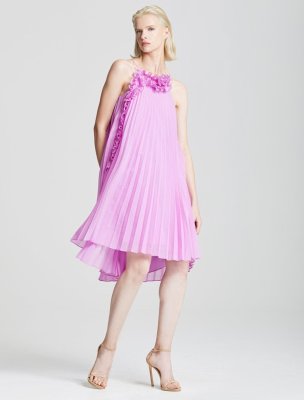 PLEATED RUFFLE DRESS PLEATED RUFFLE DRESS