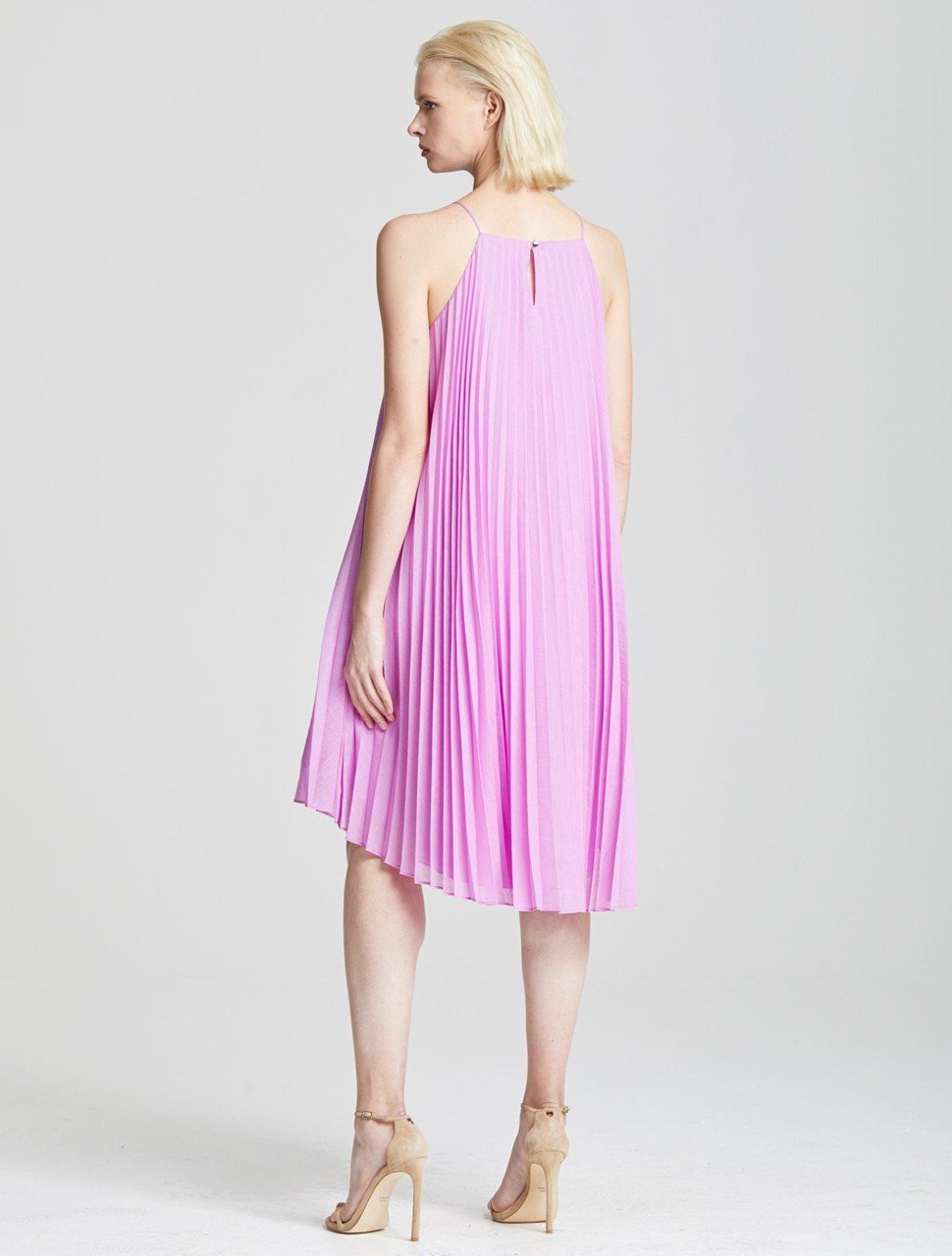 PLEATED RUFFLE DRESS PLEATED RUFFLE DRESS