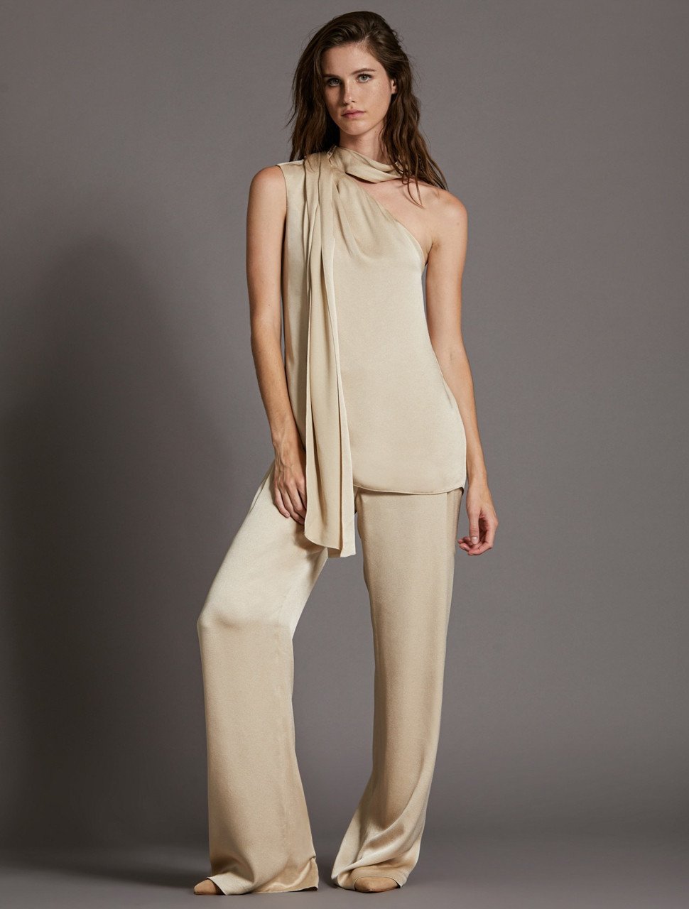SCARF NECK TOP SCARF NECK TOP