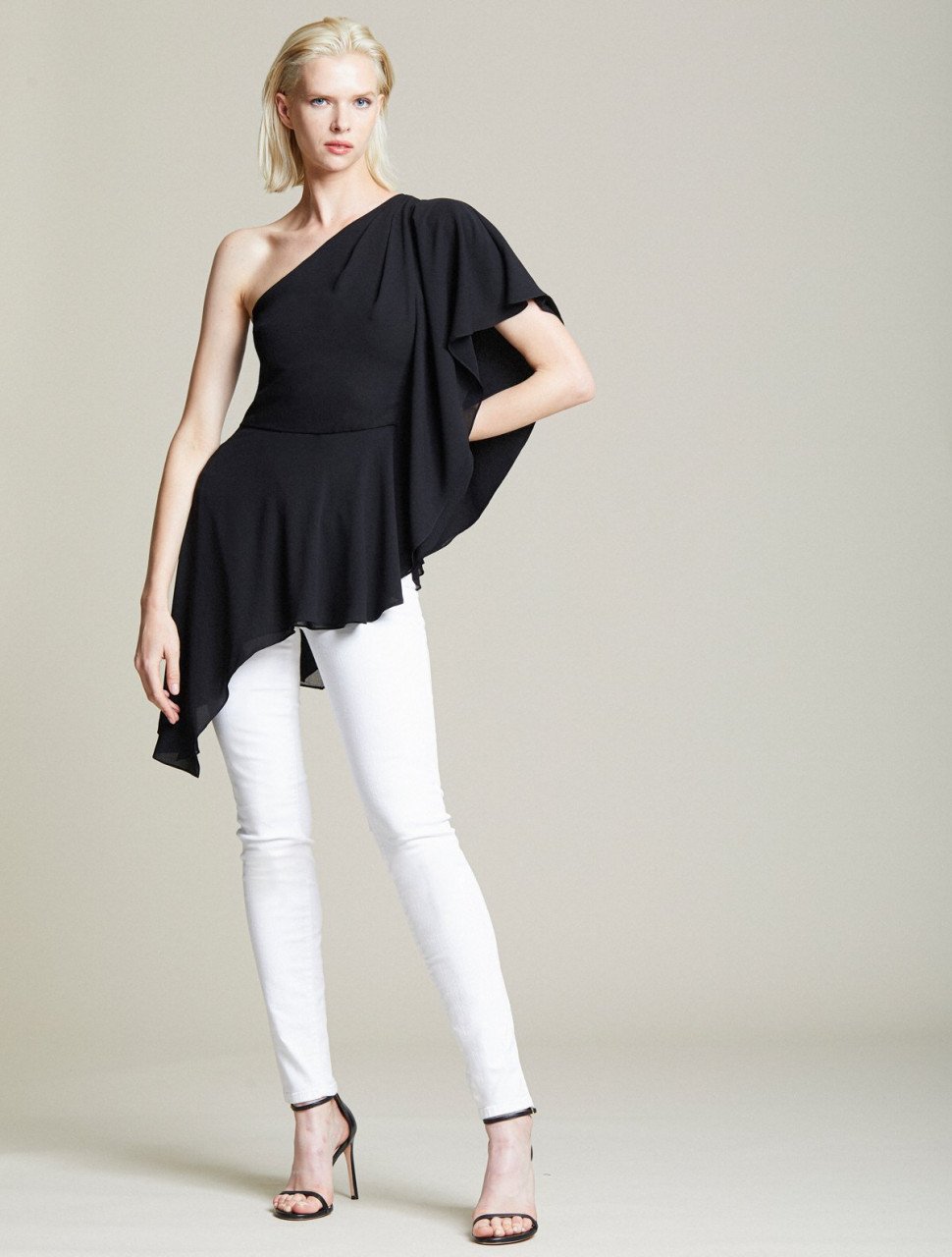 ONE SHOULDER DRAPE TOP ONE SHOULDER DRAPE TOP