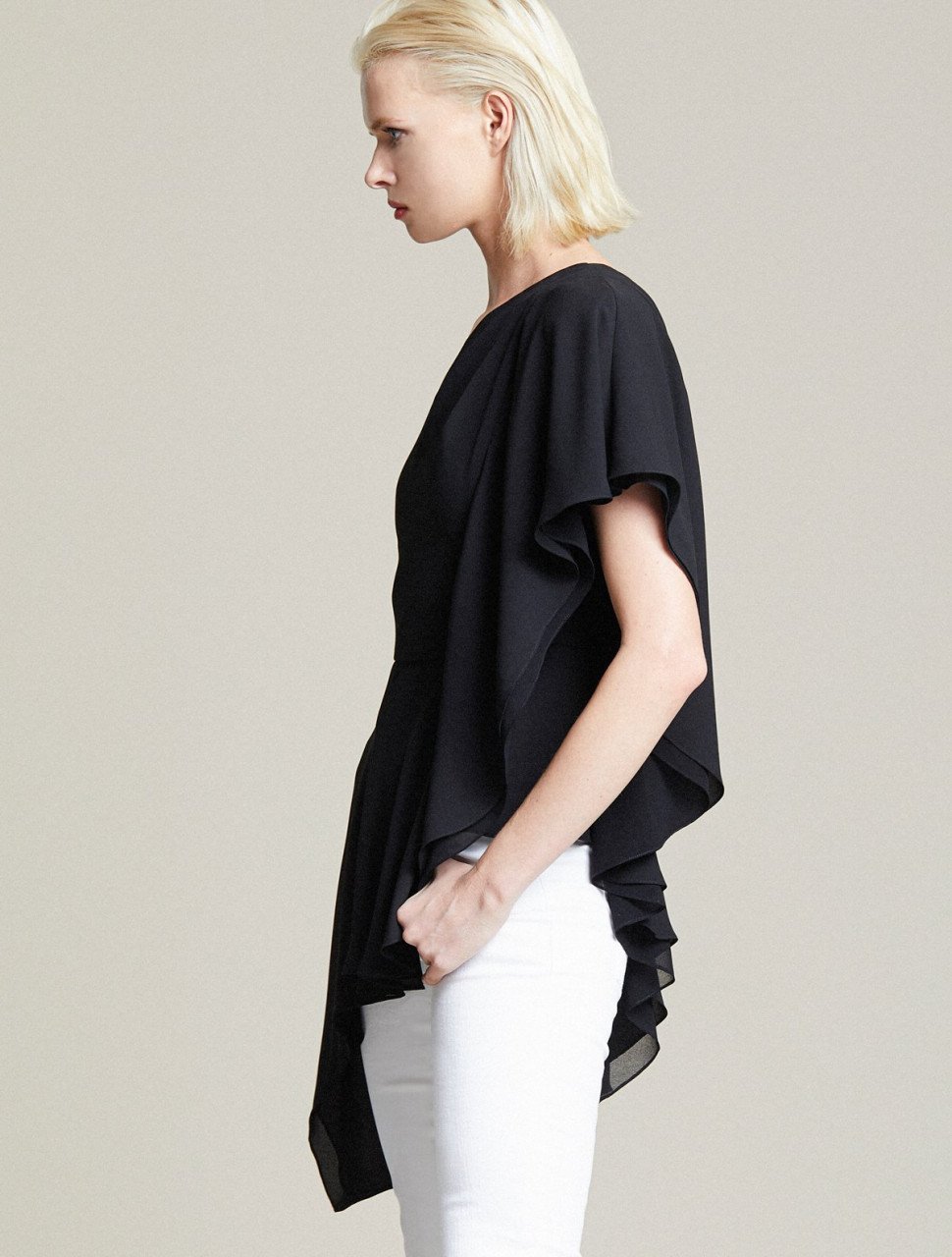 ONE SHOULDER DRAPE TOP ONE SHOULDER DRAPE TOP