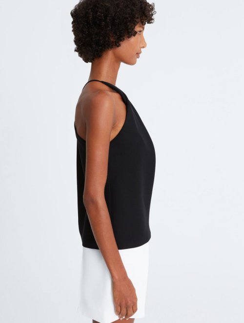 LAUREL CREPE HALTER TOP