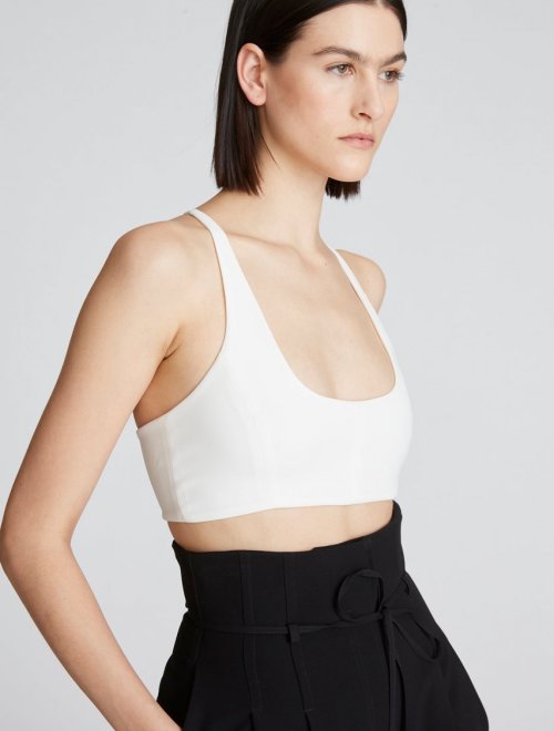 GWEN CREPE SCOOP NECK BRALETTE